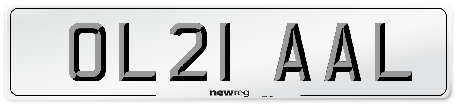 OL21 AAL Number Plate from New Reg